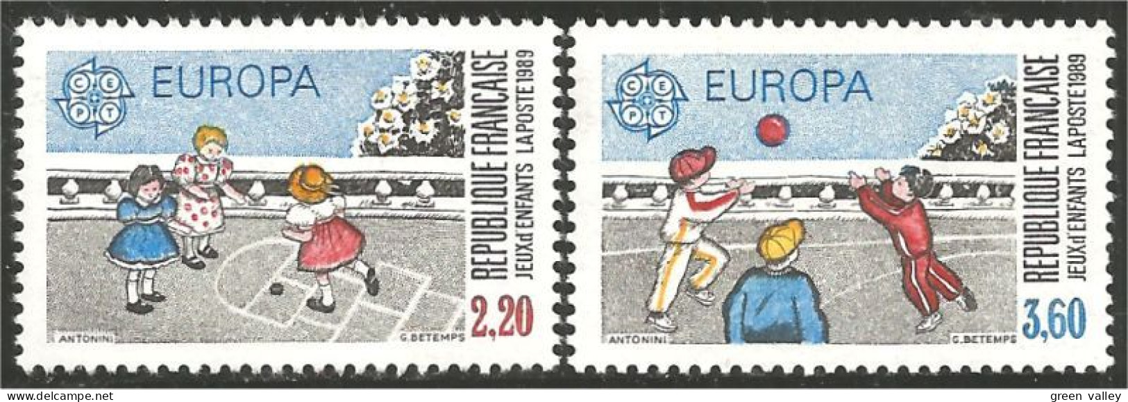 EU89-3b EUROPA-CEPT 1989 France Jeux Enfants Children Games Kinderspiele MNH ** Neuf SC - Sin Clasificación