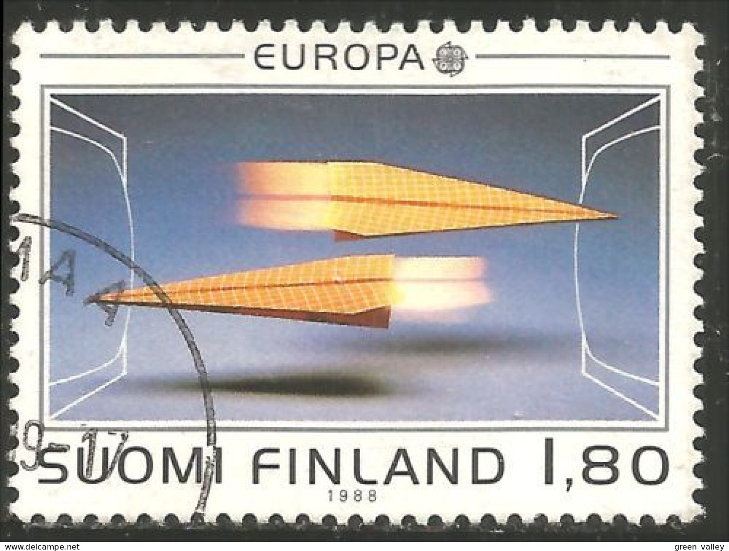 EU88-14c EUROPA-CEPT 1988 Finland Ecran Ordinateur Computer Screen Communications - Informática