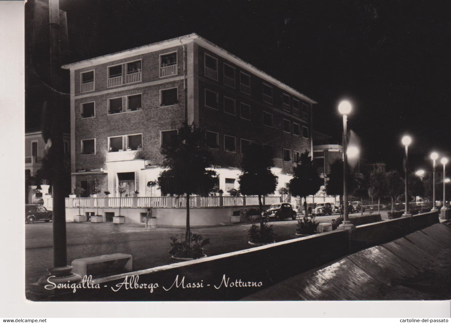 SENIGALLIA  ALBERGO MASSI  NOTTURNO NIGHT  VG  1954 - Senigallia