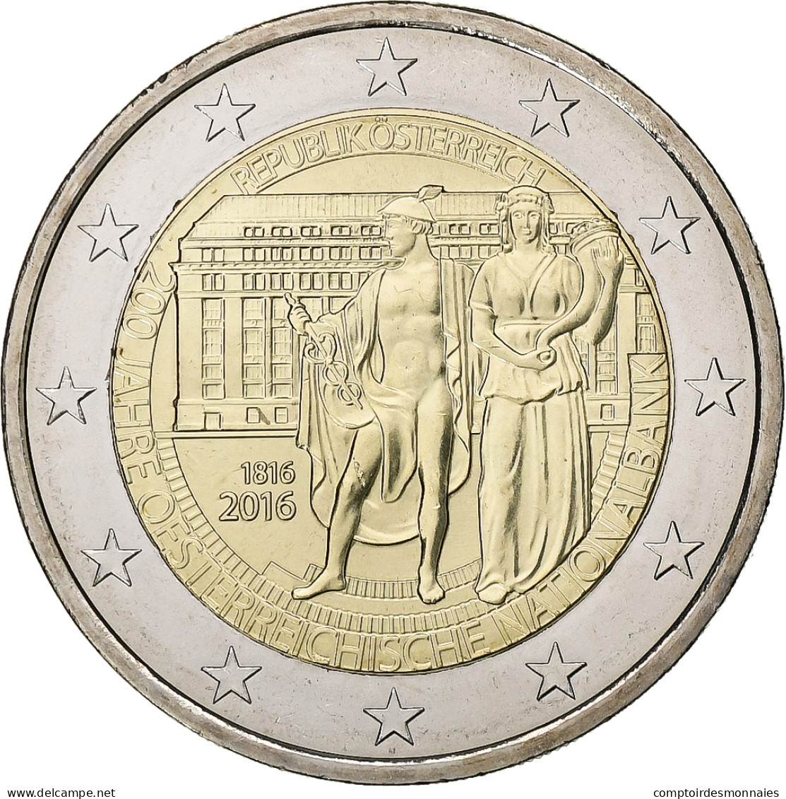 Autriche, 2 Euro, 2016, Bimétallique, SPL+ - Austria