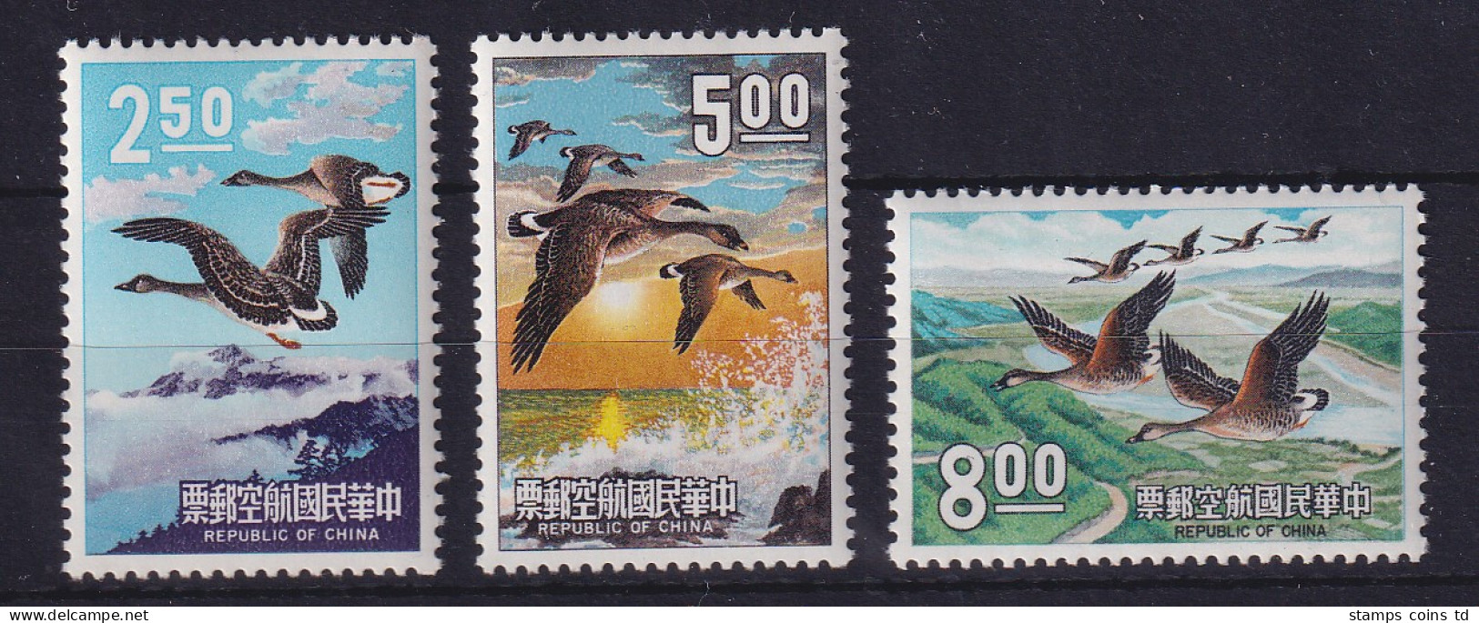 China Taiwan 1969 Gänse Im Flug Mi.-Nr. 731-733 Postfrisch ** - Other & Unclassified