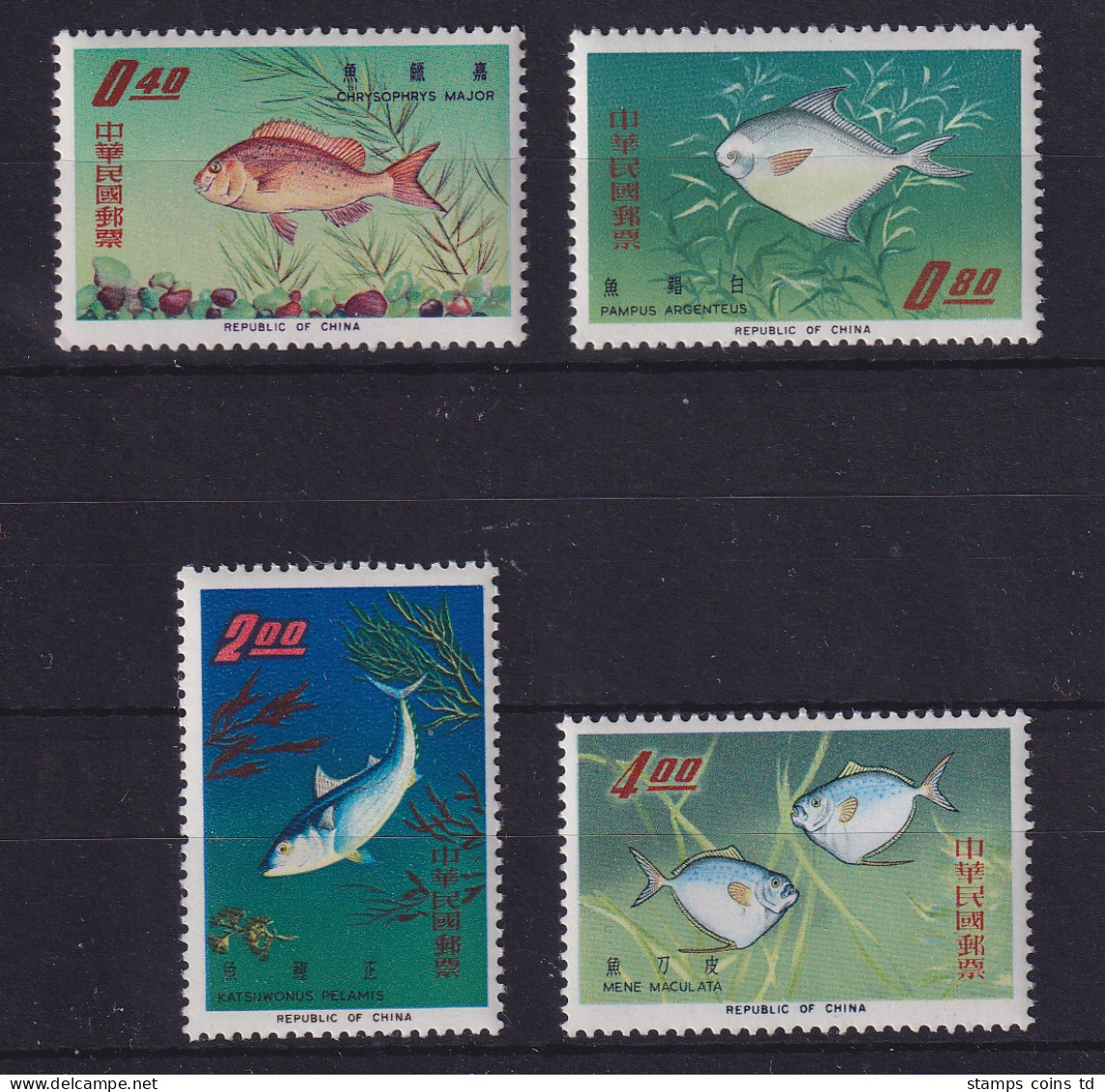 China Taiwan 1965 Fische Mi.-Nr. 576-579 Postfrisch ** - Other & Unclassified