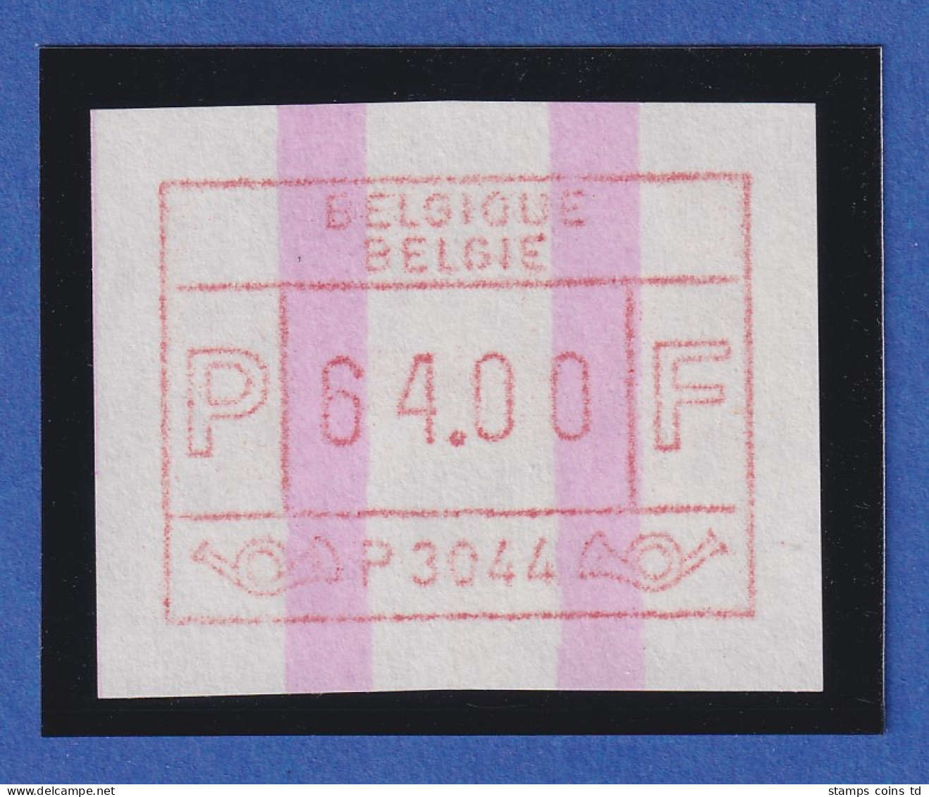 Belgien FRAMA-ATM P3044 Liège Mit 2 Durchgehenden ENDSTREIFEN ** Wert 64,00 Bfr - Autres & Non Classés