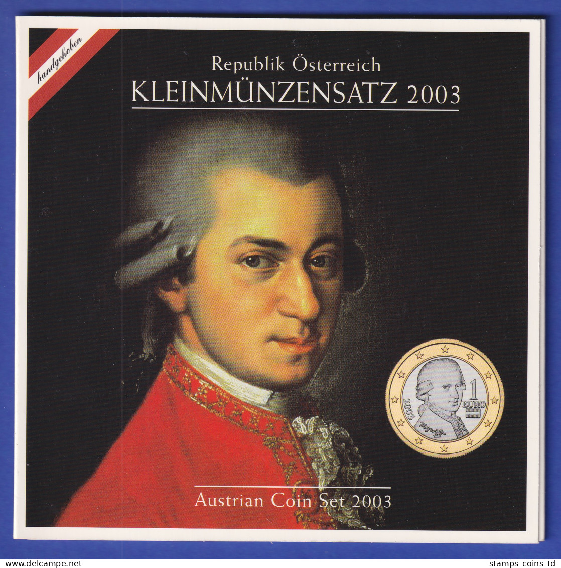 Österreich Euro-Kursmünzen-Satz Im Folder 2003 - Autriche