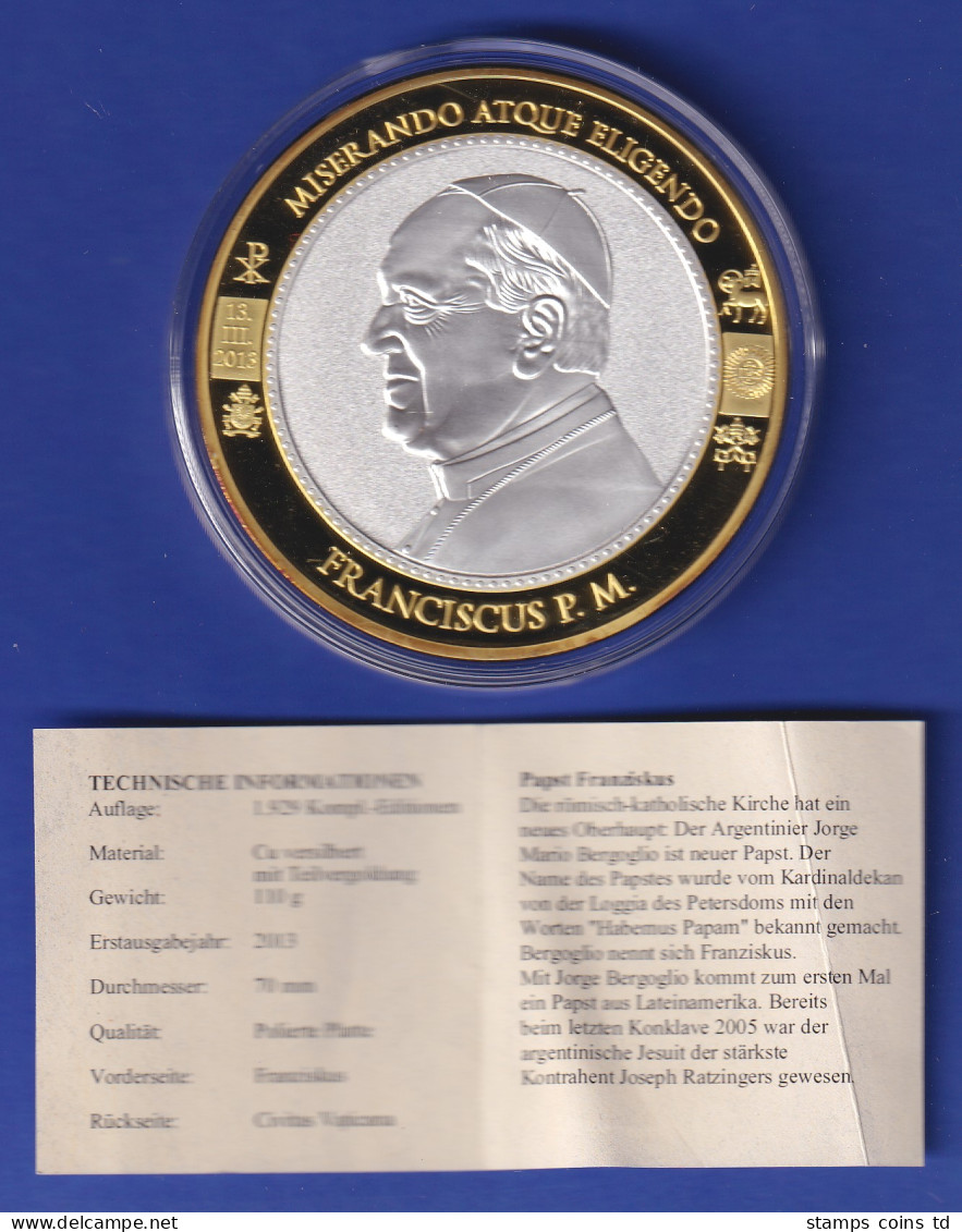 Riesen-Medaille 2013  Papst FRANZISKUS - Andere & Zonder Classificatie