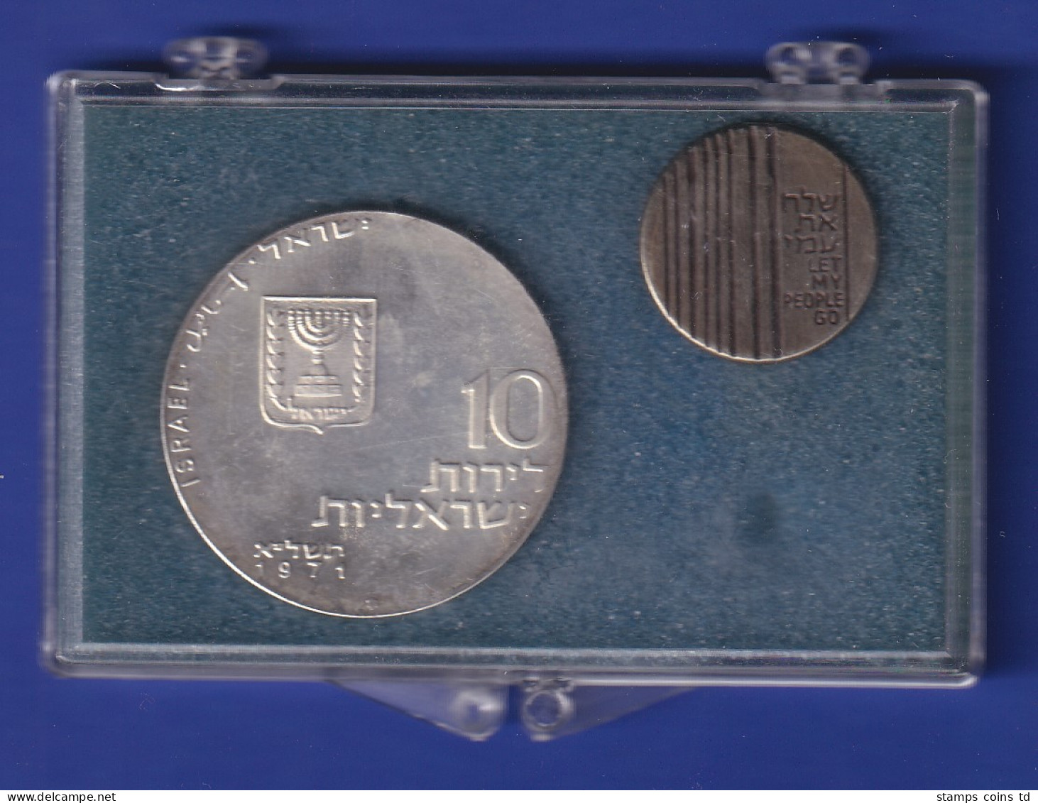 Israel 1971 Let My People Go - Silbermünze 10 Lirot Mit Anstecknadel - Autres – Asie