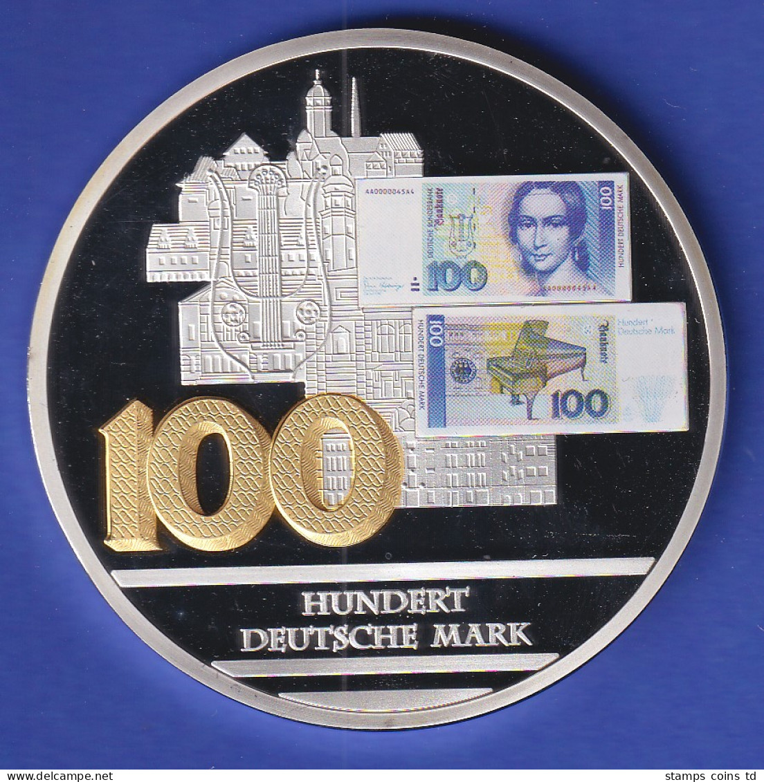 Riesen-Medaille 2013 Banknoten Der Deutschen Mark - Hundert Deutsche Mark - Andere & Zonder Classificatie