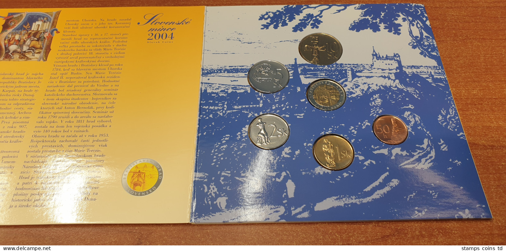 Slowakei EU-Beitritt  - Slovenske Mince Vstup Europskej Unie Coin Set 2004 - Eslovaquia