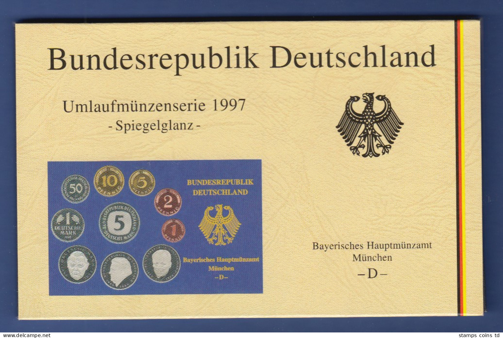 Bundesrepublik DM-Kursmünzensatz 1997 D Polierte Platte PP - Sets De Acuñados &  Sets De Pruebas