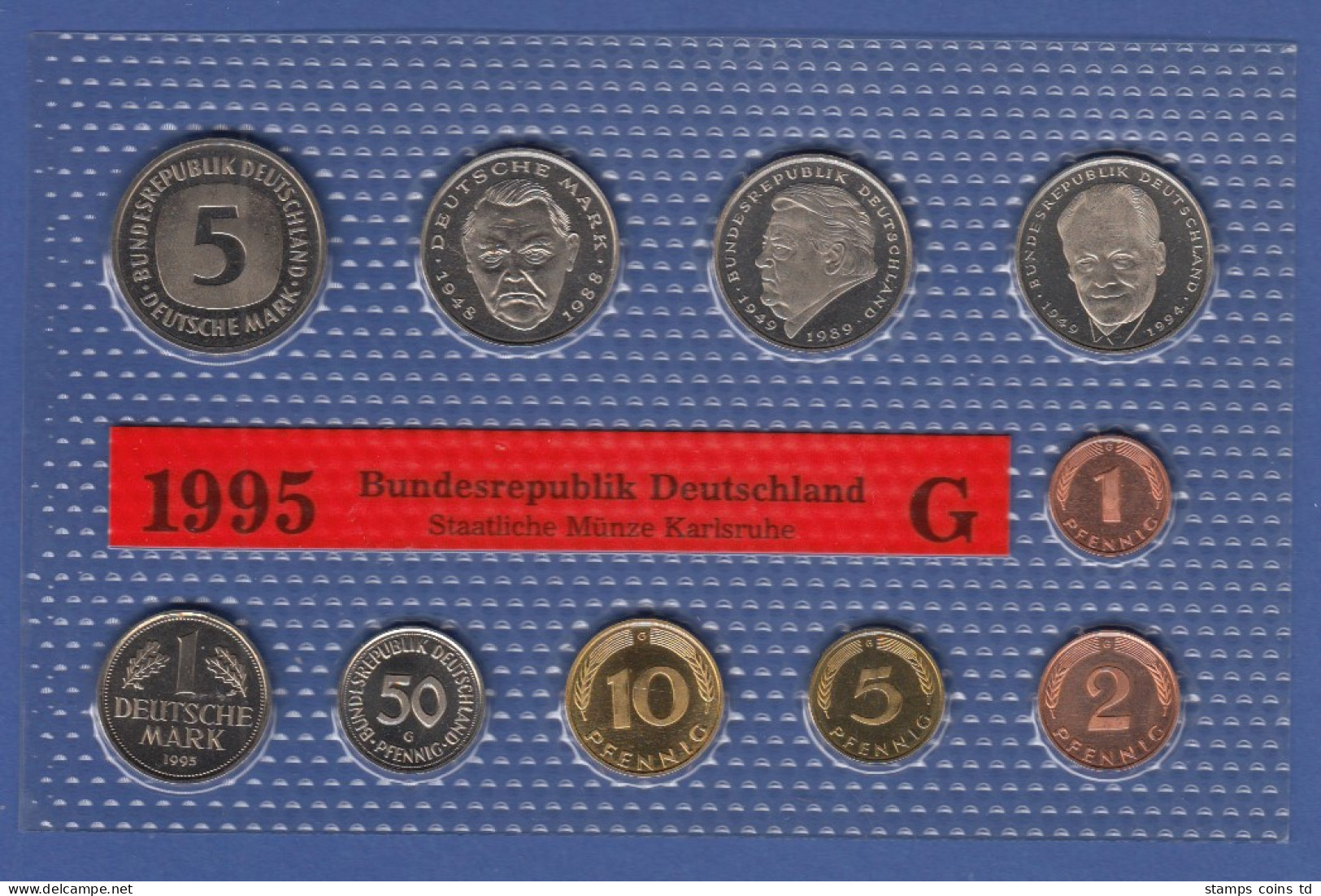 Bundesrepublik DM-Kursmünzensatz 1995 G Stempelglanz - Sets De Acuñados &  Sets De Pruebas