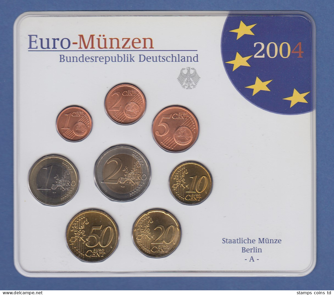 Bundesrepublik EURO-Kursmünzensatz 2004 A Normalausführung Stempelglanz - Ongebruikte Sets & Proefsets