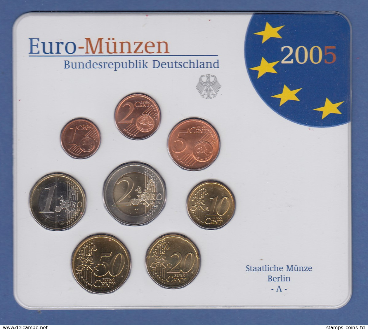 Bundesrepublik EURO-Kursmünzensatz 2005 A Normalausführung Stempelglanz - Mint Sets & Proof Sets