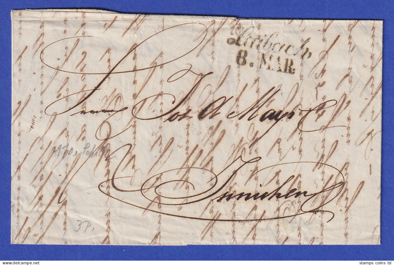 Österreich Geschäftsbrief Mit Zweizeiler LAIBACH 1847 - ...-1850 Prephilately