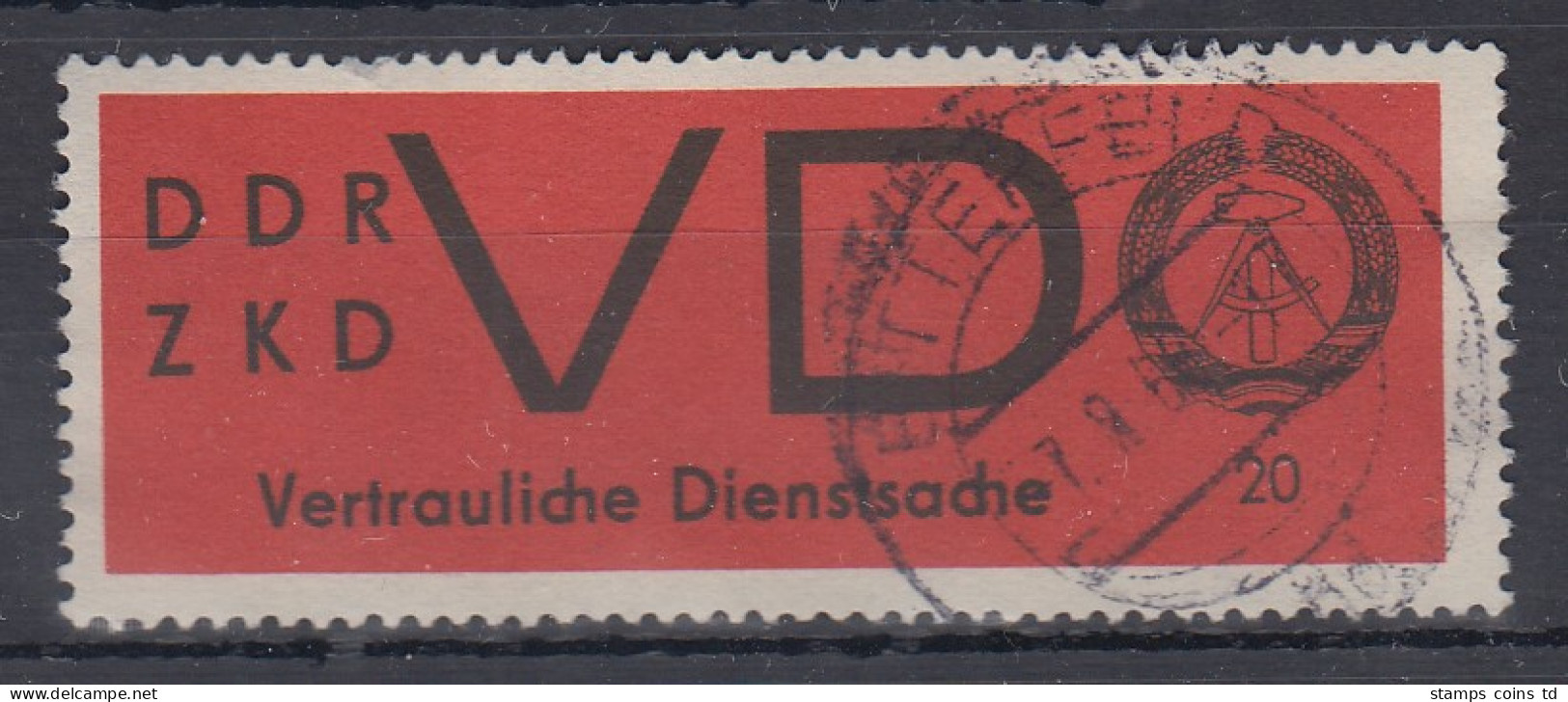 DDR Dienstmarke VD 3x Bedarfs-gestempelt BITTERFELD - Gebraucht