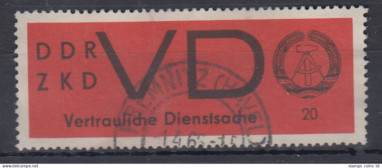 DDR Dienstmarke VD 3x Bedarfs-gestempelt CHEMNITZ - Afgestempeld
