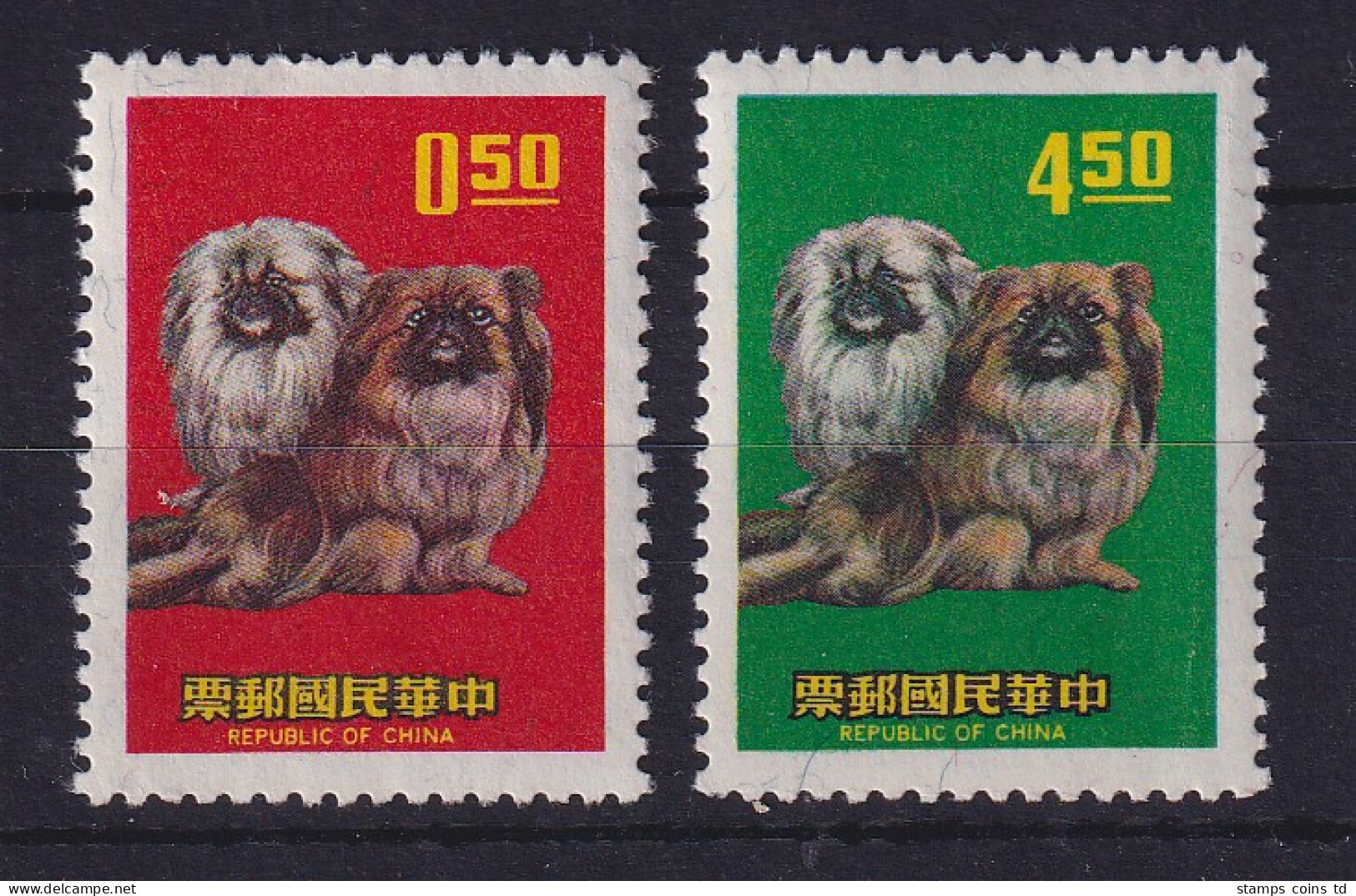 China Taiwan 1969 Hunde Pekinesen Mi.-Nr. 749-750 Postfrisch ** - Other & Unclassified