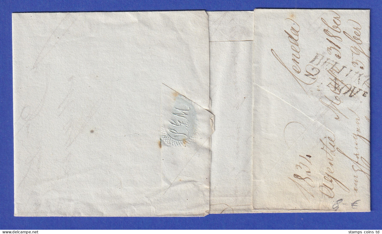 Österreich Geschäftsbrief Mit Einzeiler CENEDA 1834 - ...-1850 Voorfilatelie