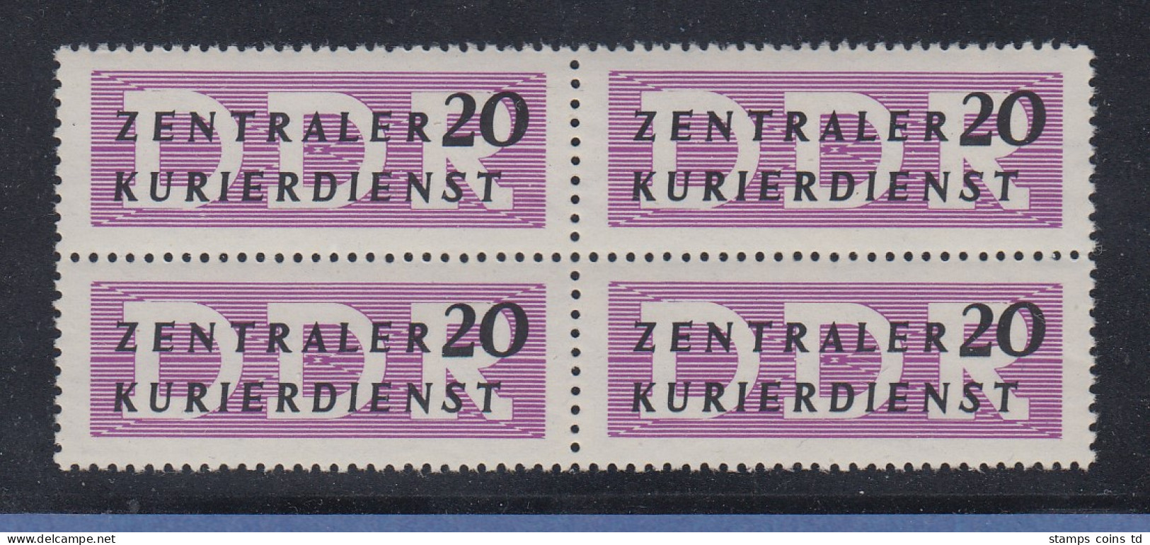 DDR 1956 Dienstmarke Mi.-Nr. 7X  - Die Gute 20er -  Viererblock Postfrisch ** - Postfris