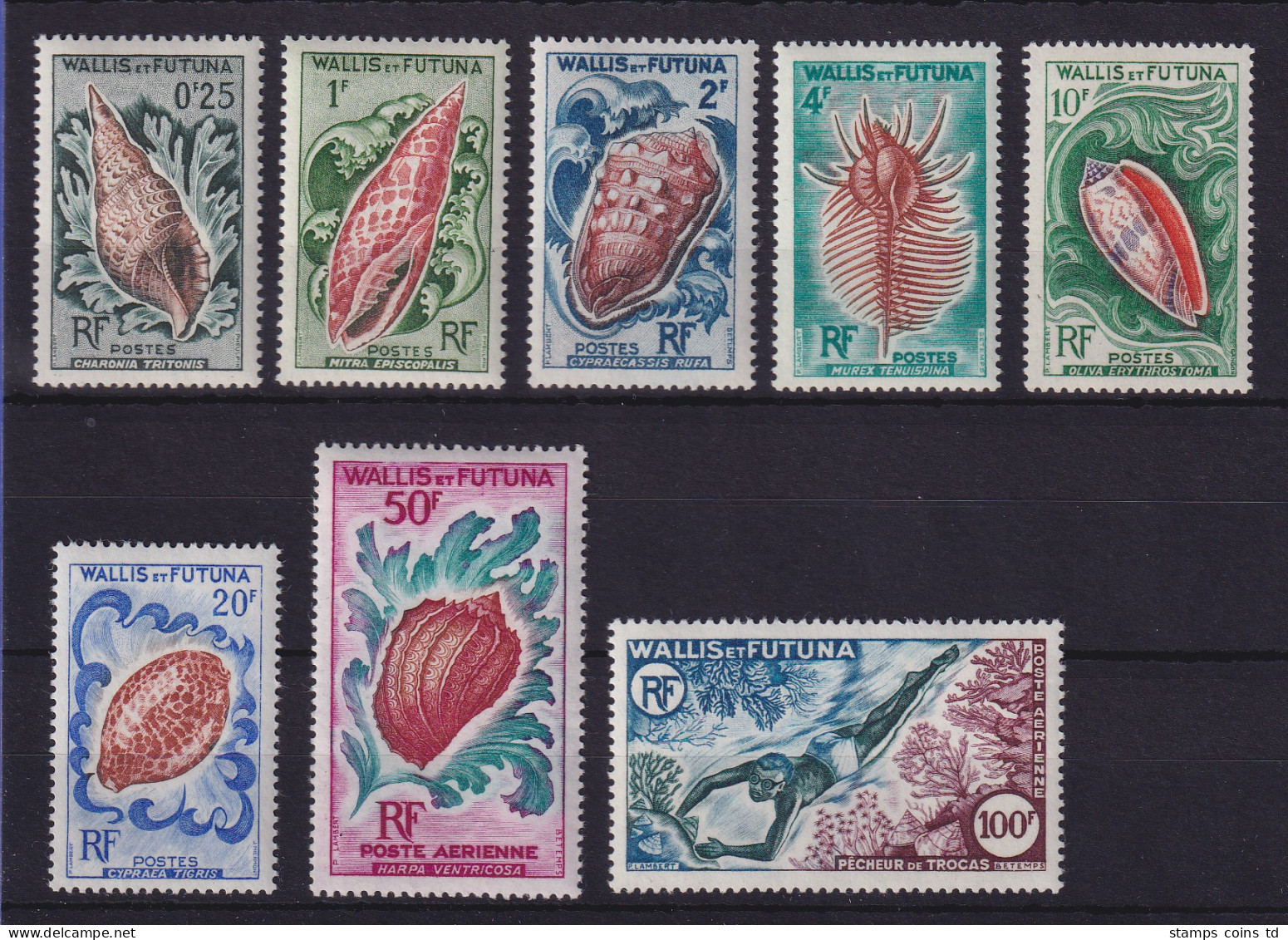 Wallis Et Futuna 1962 Meerestiere Taucher Mi.-Nr. 193-200 Postfrisch ** - Andere & Zonder Classificatie