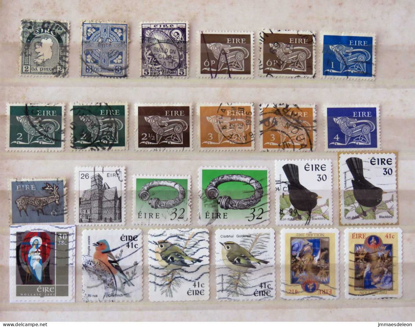 Ireland 1941 - 2002 Map Sword Celtic Animals Jewelry Birds Christmas - Used Stamps