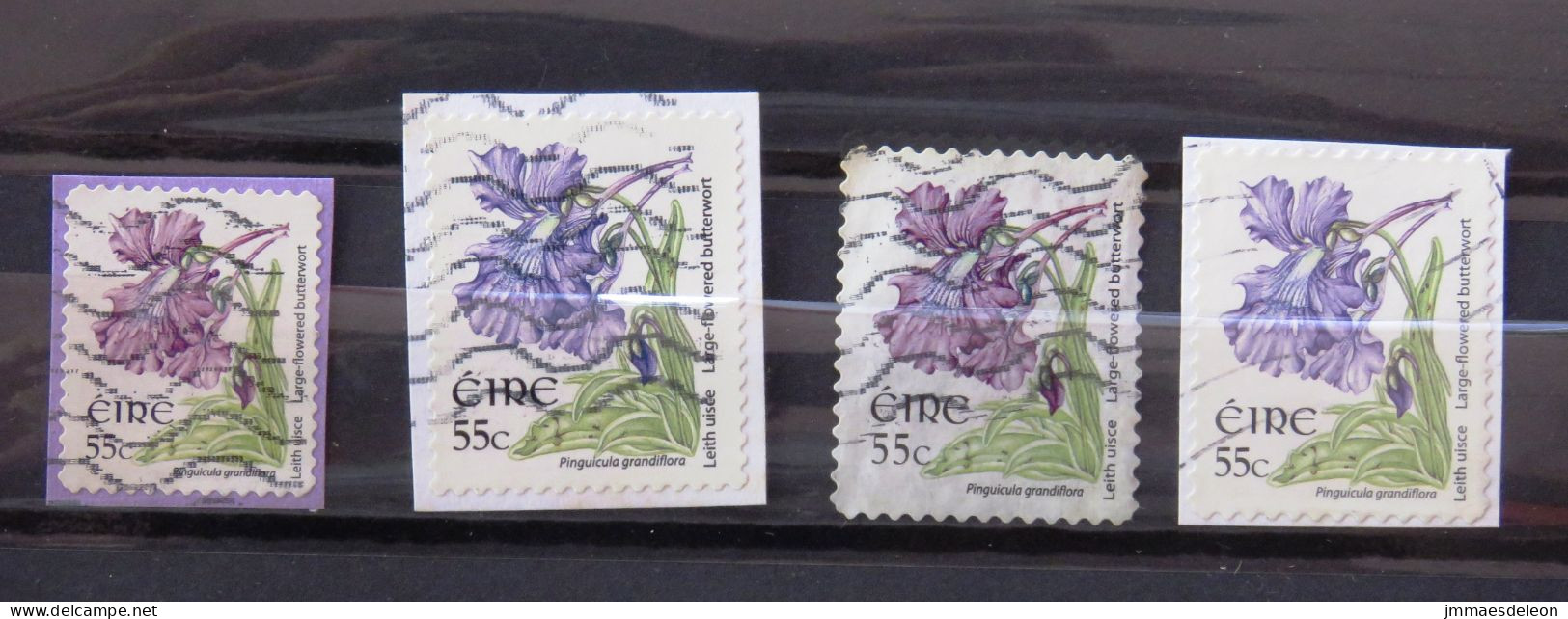 Ireland 2007 Flowers - 3 Different, 1 Smeller Sie, 2 Different Perforations, One Different Color - Gebruikt