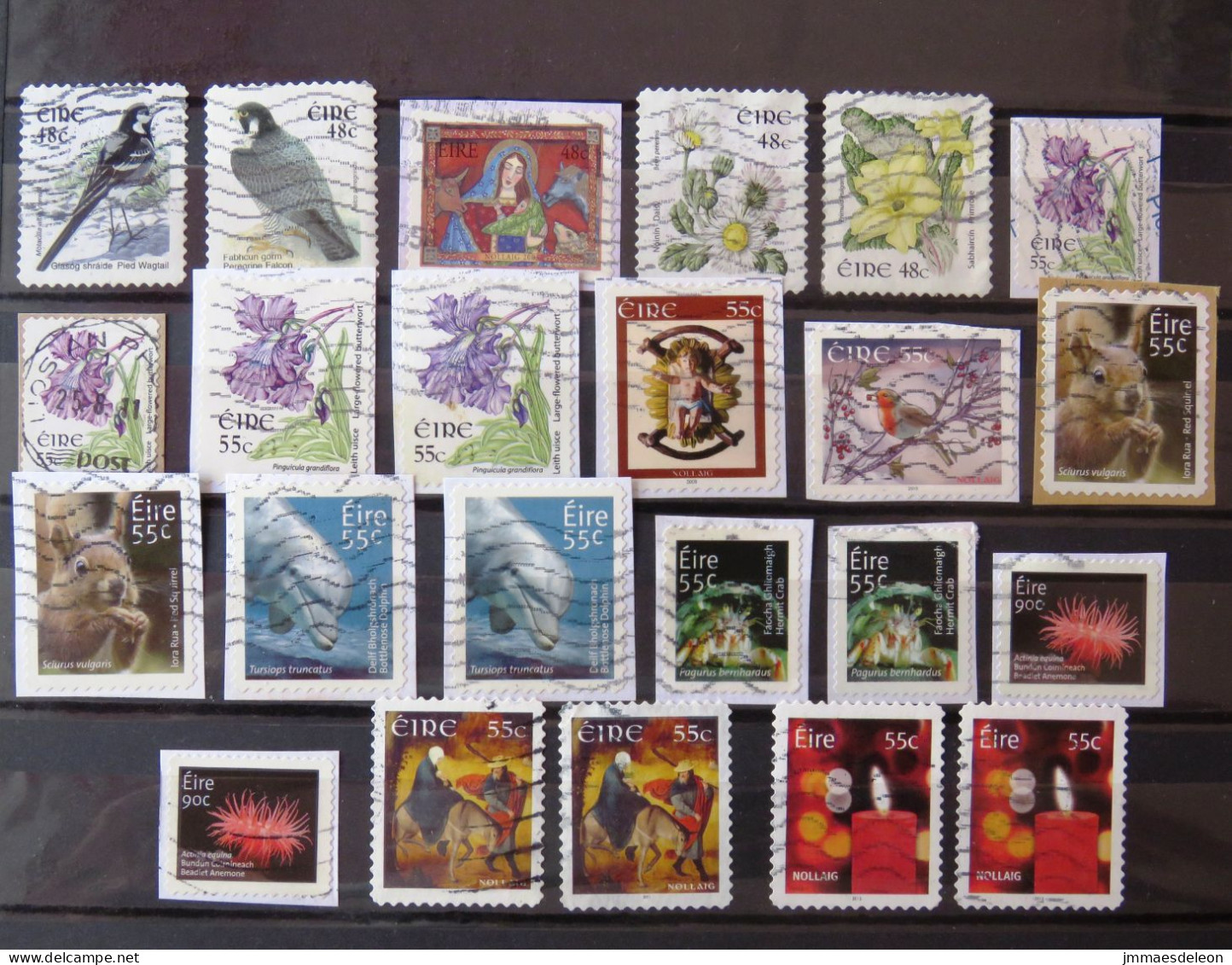 Ireland 2003 - 2012 Birds Christmas Flowers Squirrel Dolphin Crab Anemone - Used Stamps