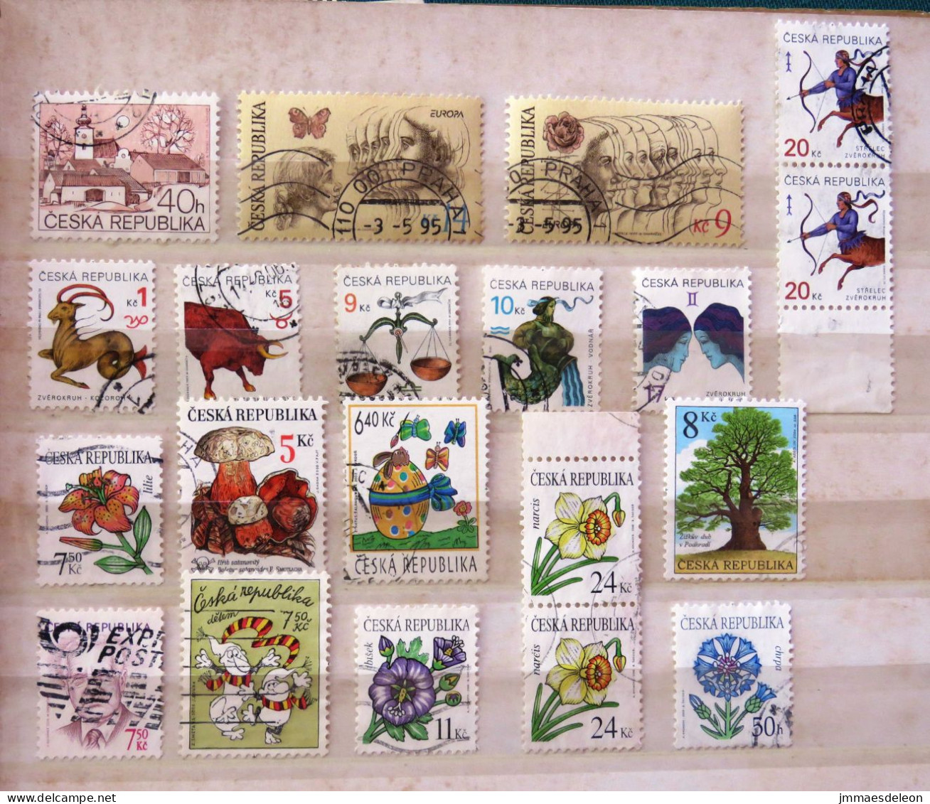 Czech Rep. 1995 - 2006 Women Europa Zodiac Bow Butterfly Tree Flowers - Used Stamps