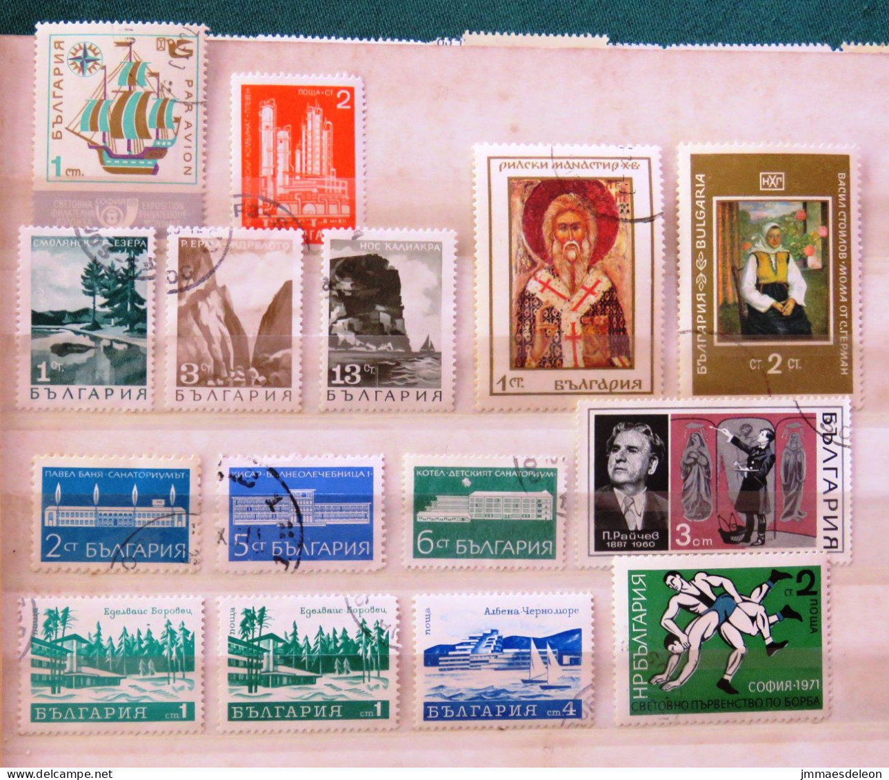 Bulgaria 1968 - 1971 Landscape Ship Paintings Industry Wrestling Buildings - Used Stamps