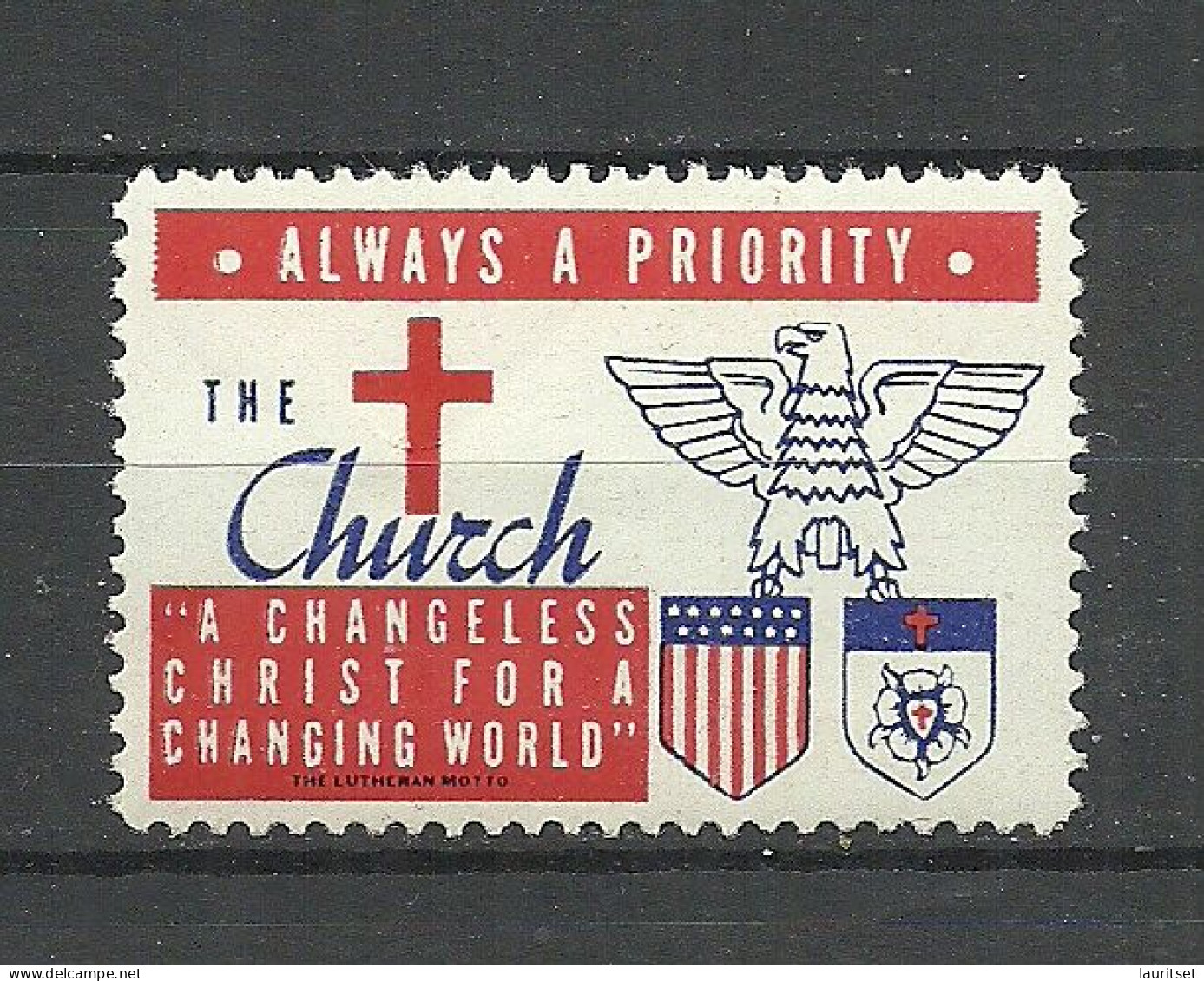 USA Lutherian Church Jesus Christ Glaube Religion Vignette MNH - Cristianismo