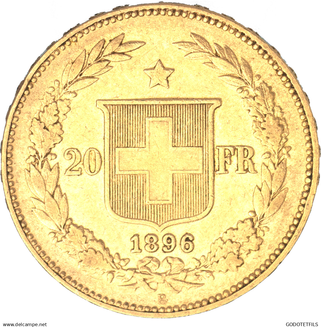 Suisse- 20 Francs Confédération Helvétique 1896 Berne - 20 Franken (goud)