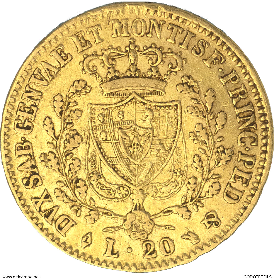 Italie-Royaume De Sardaigne-20 Lire Charles-Félix 1826 Turin - Piémont-Sardaigne-Savoie Italienne