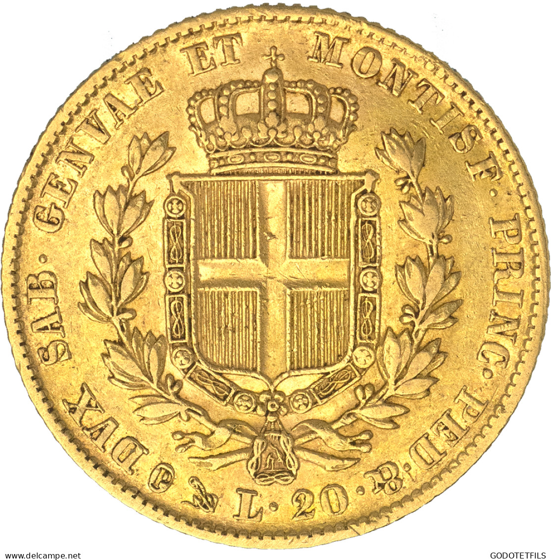 Italie-Royaume De Sardaigne-20 Lire Charles-Albert 1838 Gênes - Piemonte-Sardegna, Savoia Italiana