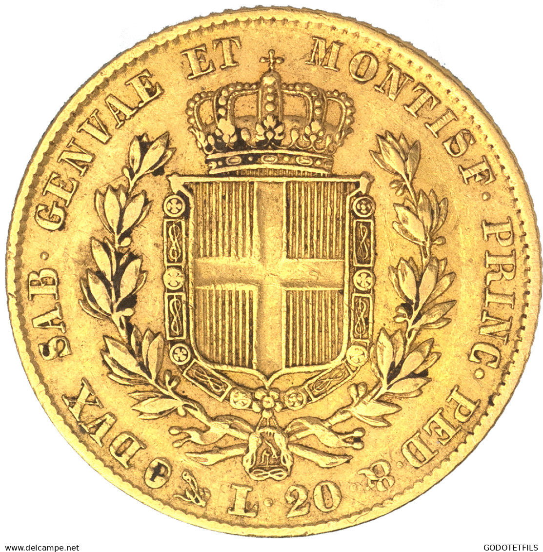 Italie-Royaume De Sardaigne-20 Lire Charles-Albert 1834 Gênes - Piemonte-Sardegna, Savoia Italiana