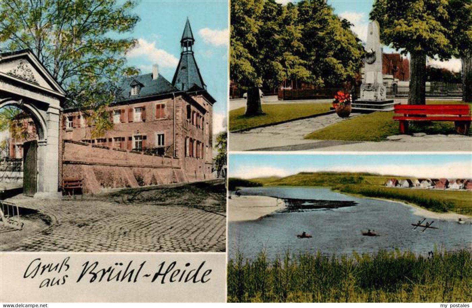 73957165 Heide_Bruehl Kirche Ehrenmal Panorama - Brühl