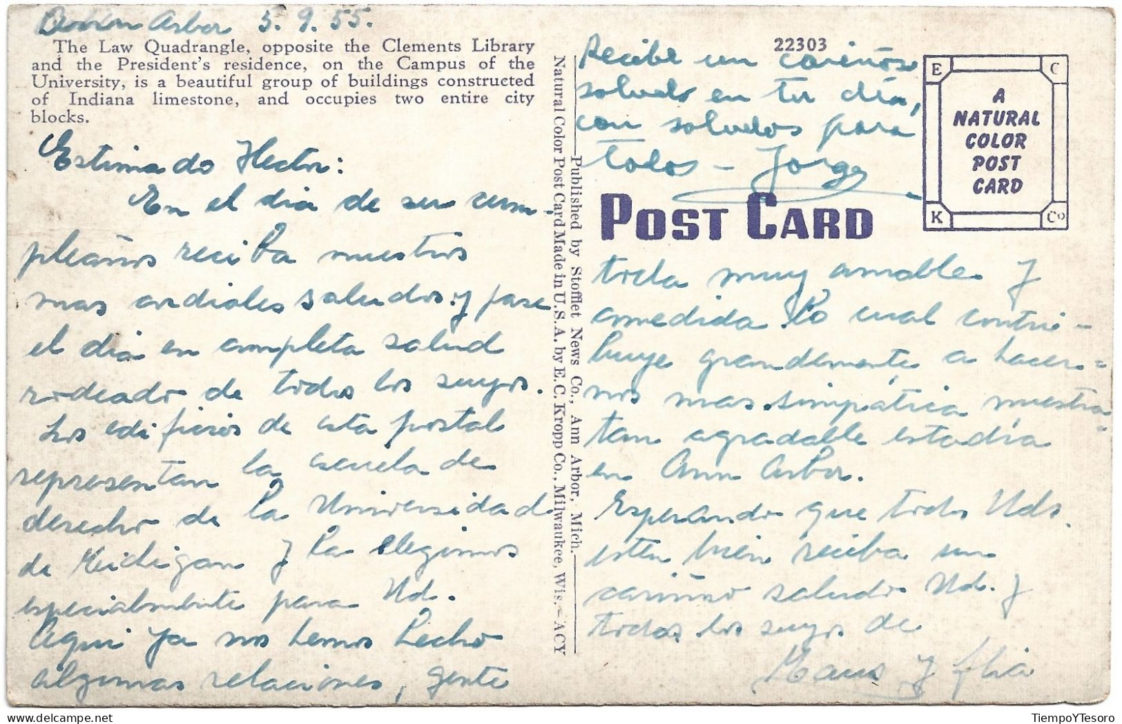Postcard - USA, Michigan, Ann Arbor, N°918 - Ann Arbor