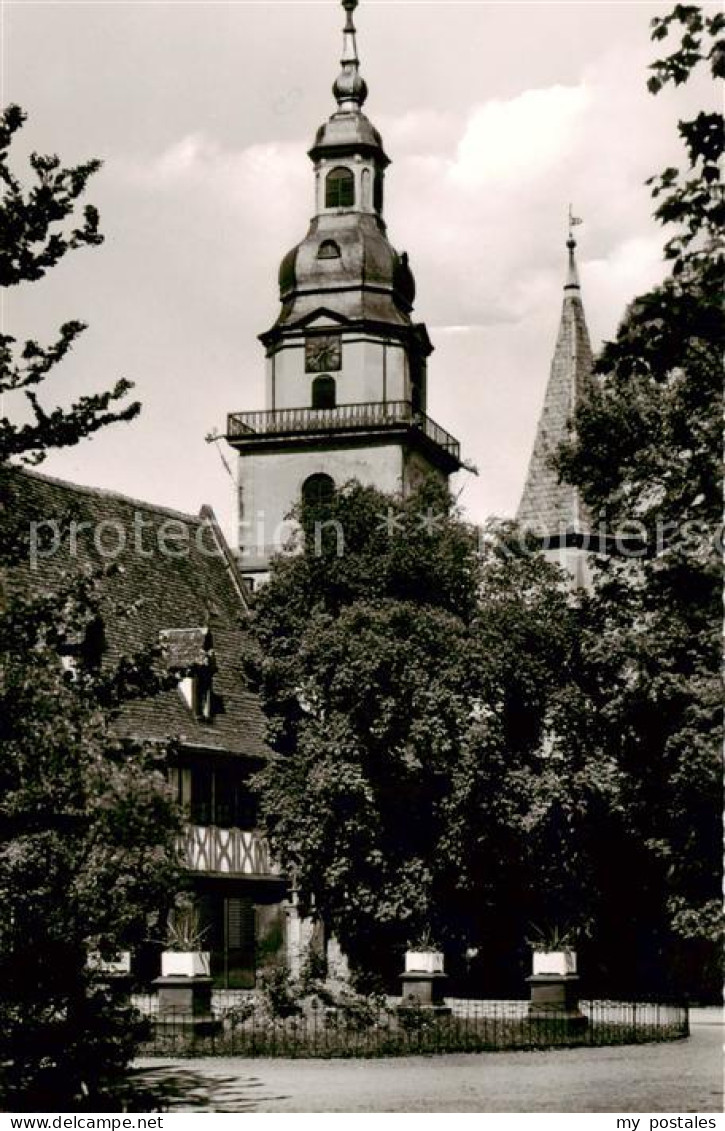 73809681 Erbach Odenwald Schlosshof Mit Blick Auf Die Stadtkirche Erbach Odenwal - Erbach