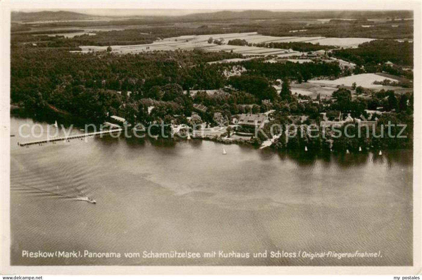 73809583 Pieskow Bad Saarow Fliegeraufnahme Vom Scharmuetzelsee Mit Kurhaus Und  - Bad Saarow