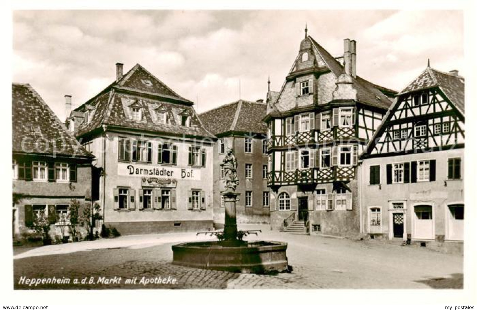 73809558 Heppenheim Bergstrasse Marktplatz Mit Brunnen Und Apotheke Heppenheim B - Heppenheim