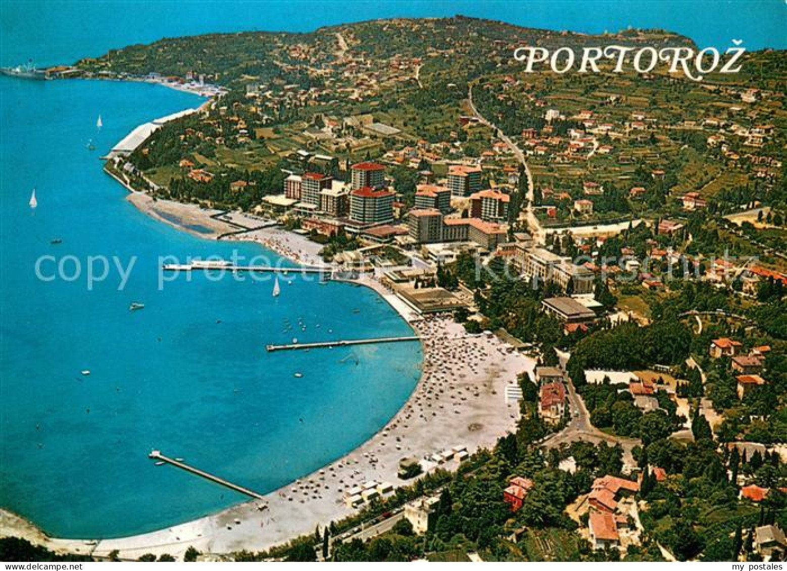 73737491 Portoroz Portorose Piran Istrien Slovenia Fliegeraufnahme Panorama  - Slowenien