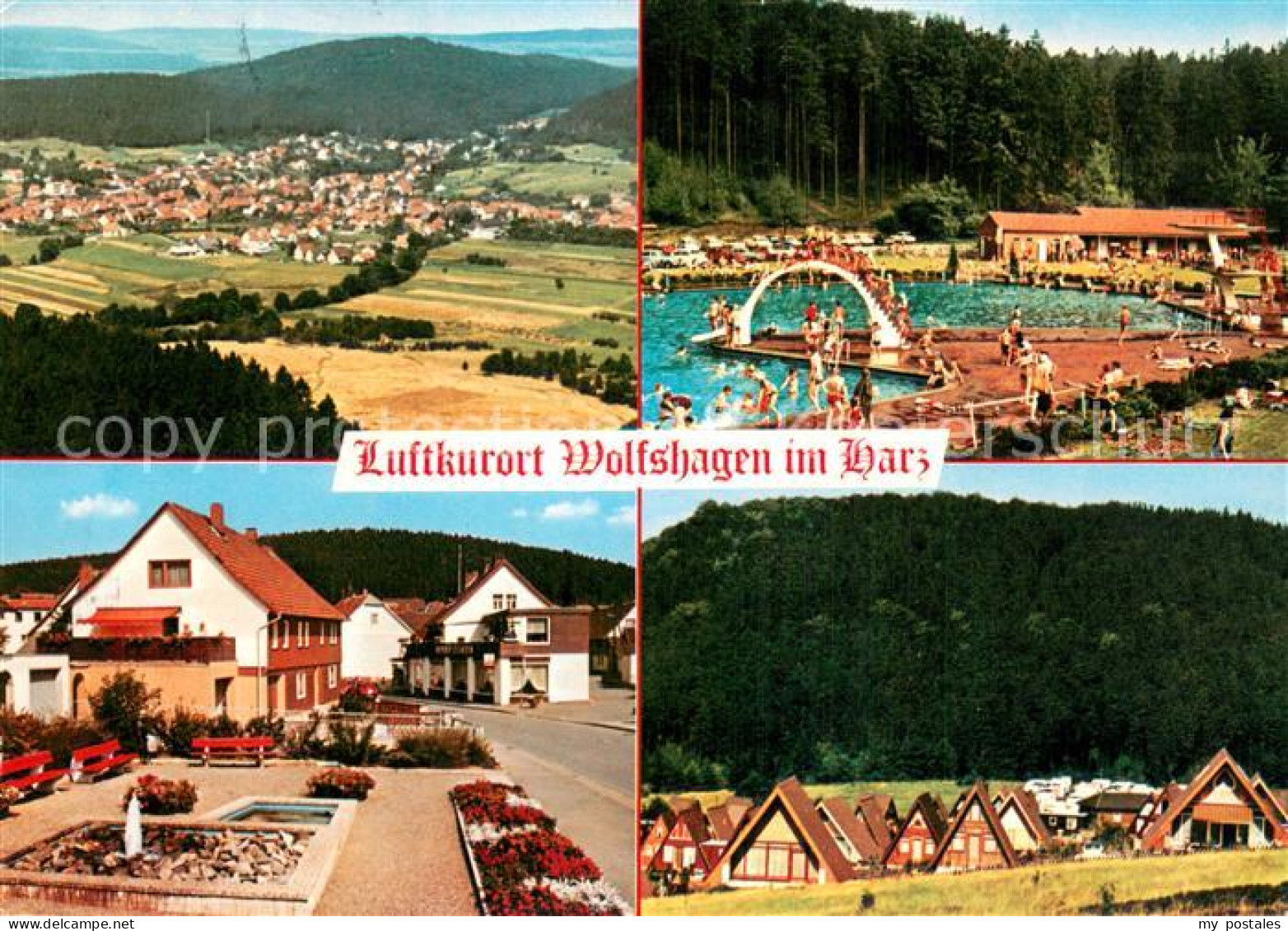 73737134 Wolfshagen Harz Panorama Freibad Ortspartie Feriensiedlung Wolfshagen H - Langelsheim