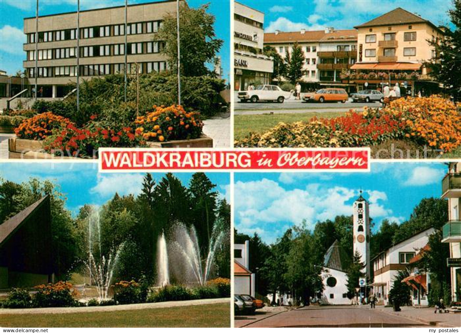 73737102 Waldkraiburg Rathaus Marktplatz Park Kirche Waldkraiburg - Waldkraiburg