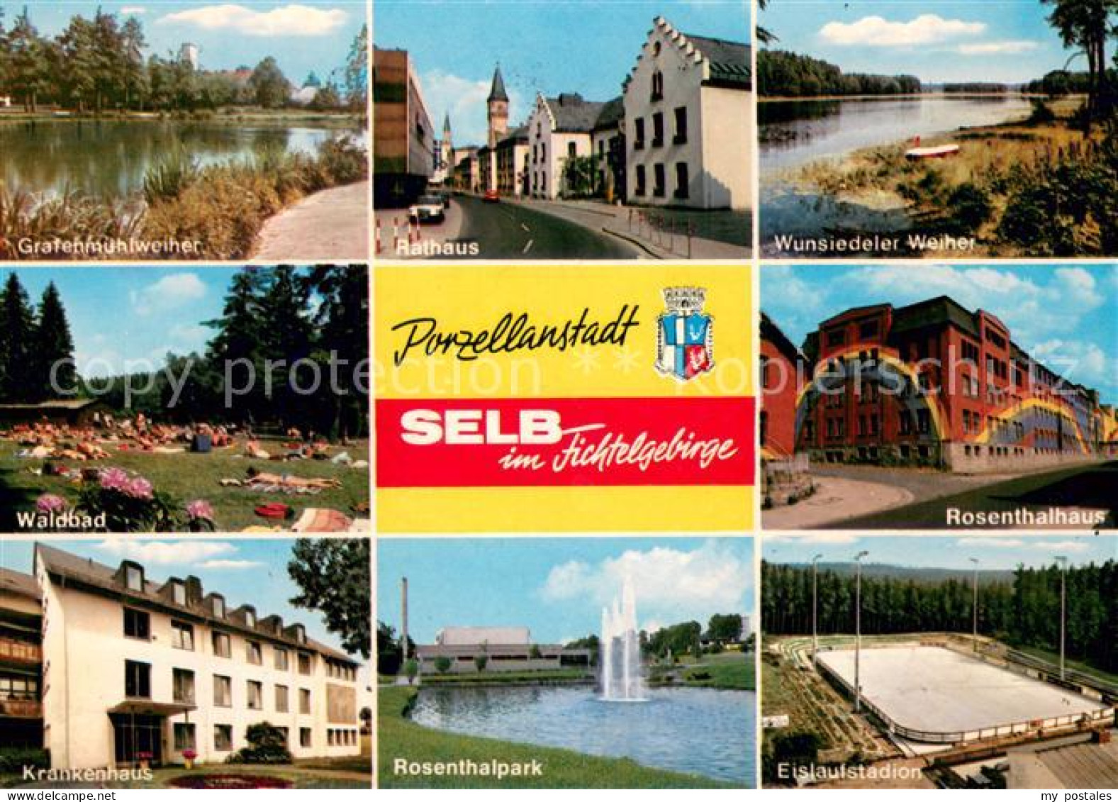 73737084 Selb Grafenmuehlweiher Rathaus Wunsiedeler Weiher Waldbad Rosenthalhaus - Selb