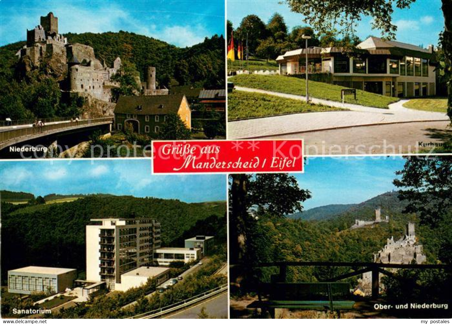 73737034 Manderscheid Eifel Niederburg Kurhaus Sanatorium Ober Und Niederburg Ma - Manderscheid