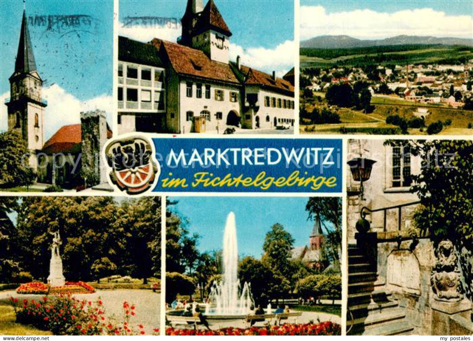 73736759 Marktredwitz Teilansichten Kirche Parkanlagen Fontaene Denkmal Marktred - Marktredwitz