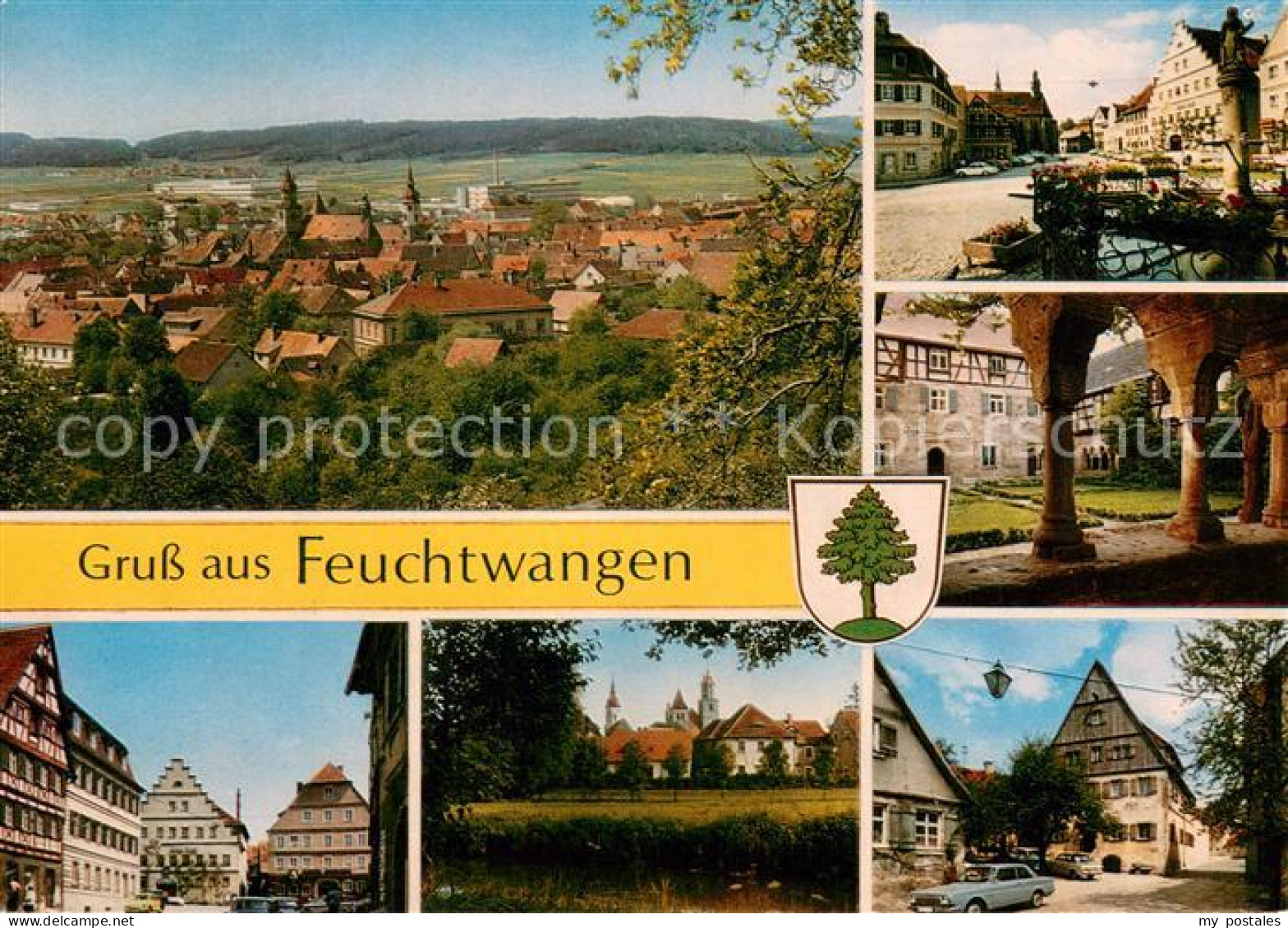 73736711 Feuchtwangen Stadtpanorama Marktplatz Innenstadt Arkaden Feuchtwangen - Feuchtwangen