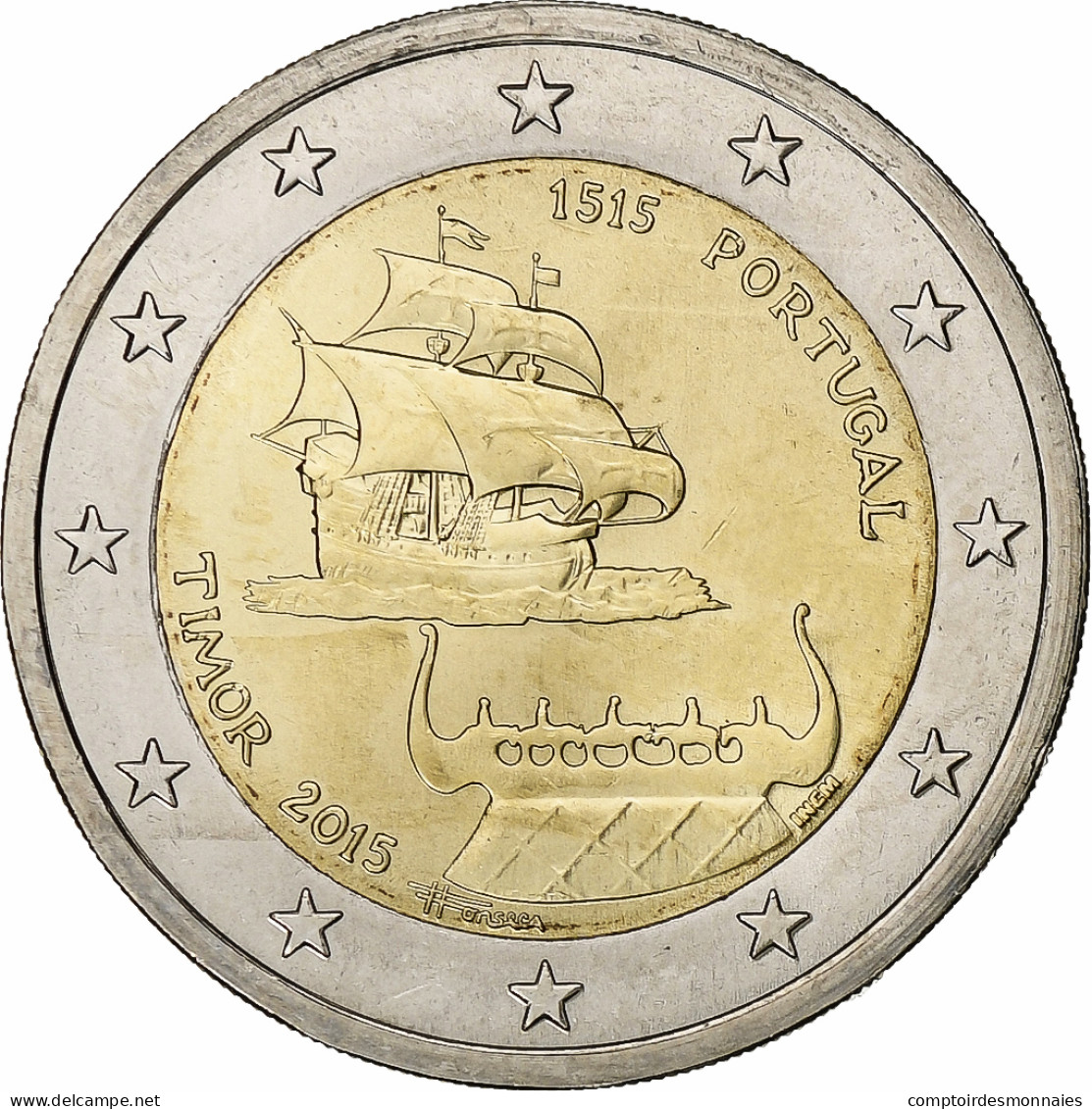 Portugal, 2 Euro, 2015, Lisbonne, Bimétallique, SPL - Portogallo