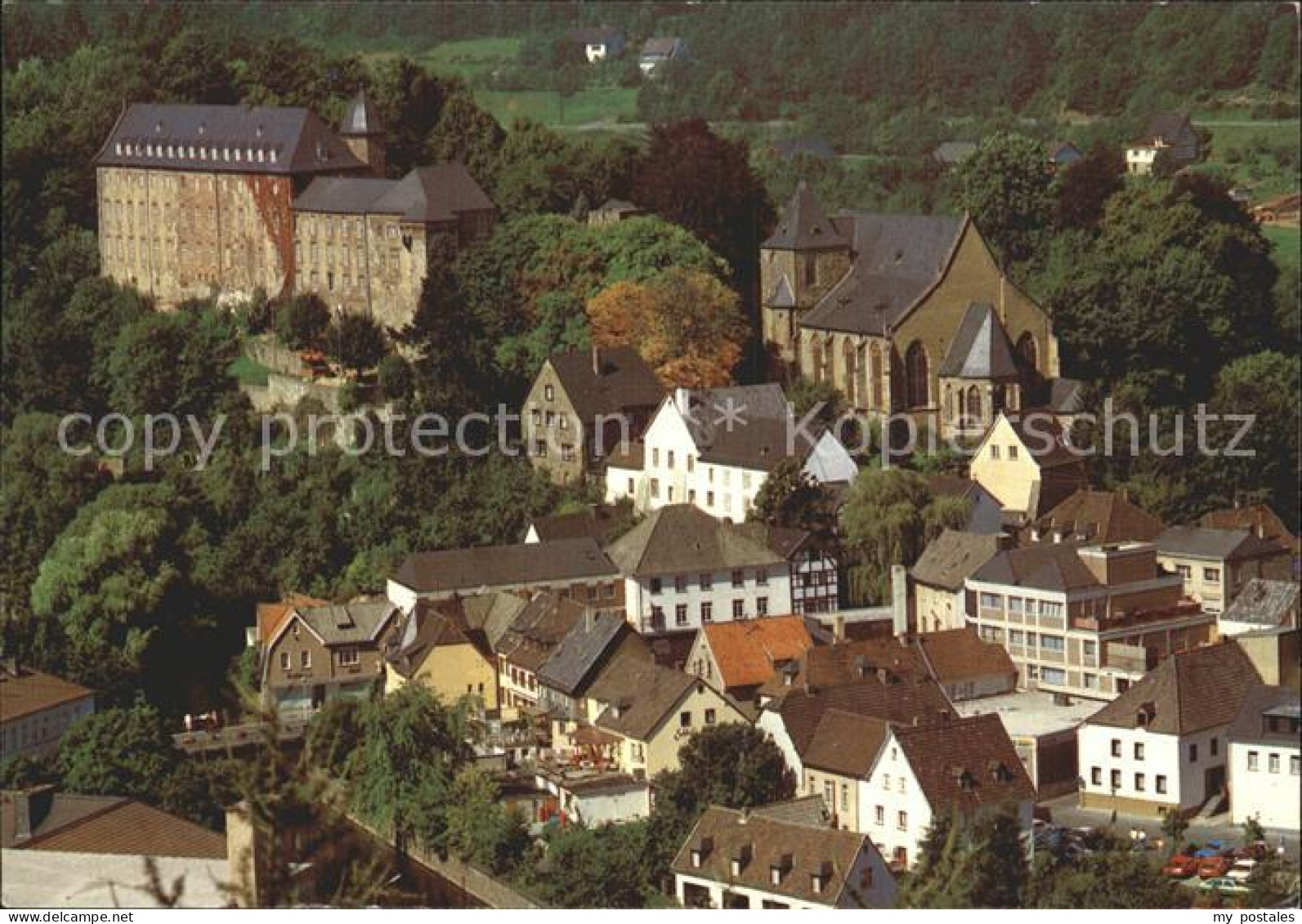 72376502 Schleiden Eifel Teilansicht Luftkurort Kirche Schloss Naturpark Nordeif - Schleiden