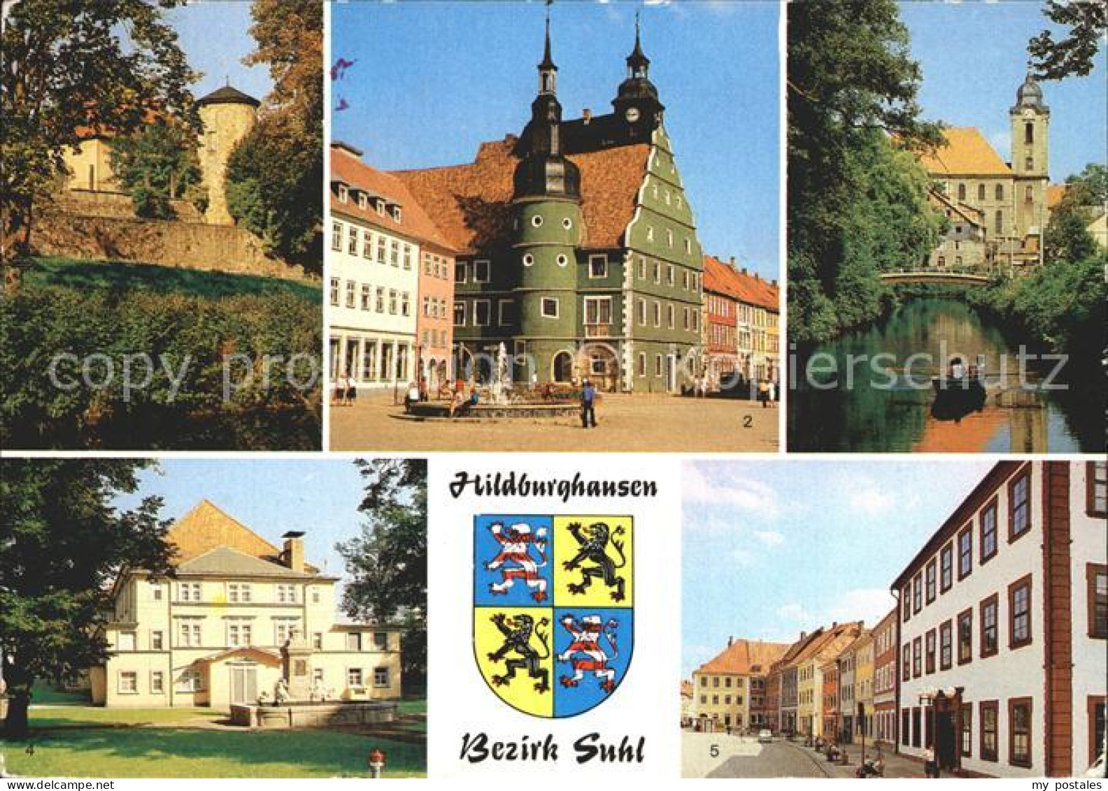 72375629 Hildburghausen An Der Stadtmauer Rathaus Friedenspark Stadttheater Marx - Hildburghausen