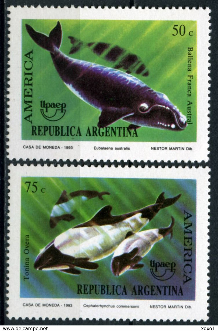 Argentina 1993 MiNr. 2190 - 2191  Argentinien  Marine Mammals  Whales Dolphins AMERICA UPAEP 2v MNH** 4.20 € - Ongebruikt