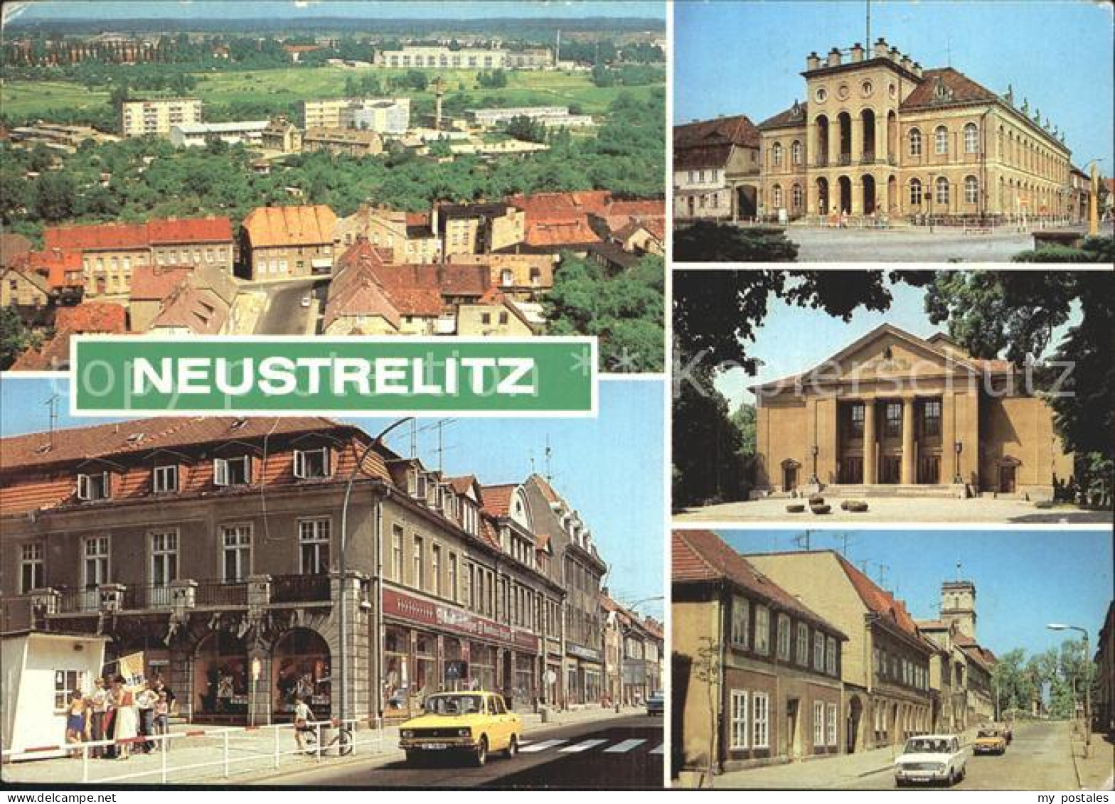 72373468 Neustrelitz Stadtuebersicht Wilhelm Pieck Strasse Rathaus Theater Neust - Neustrelitz